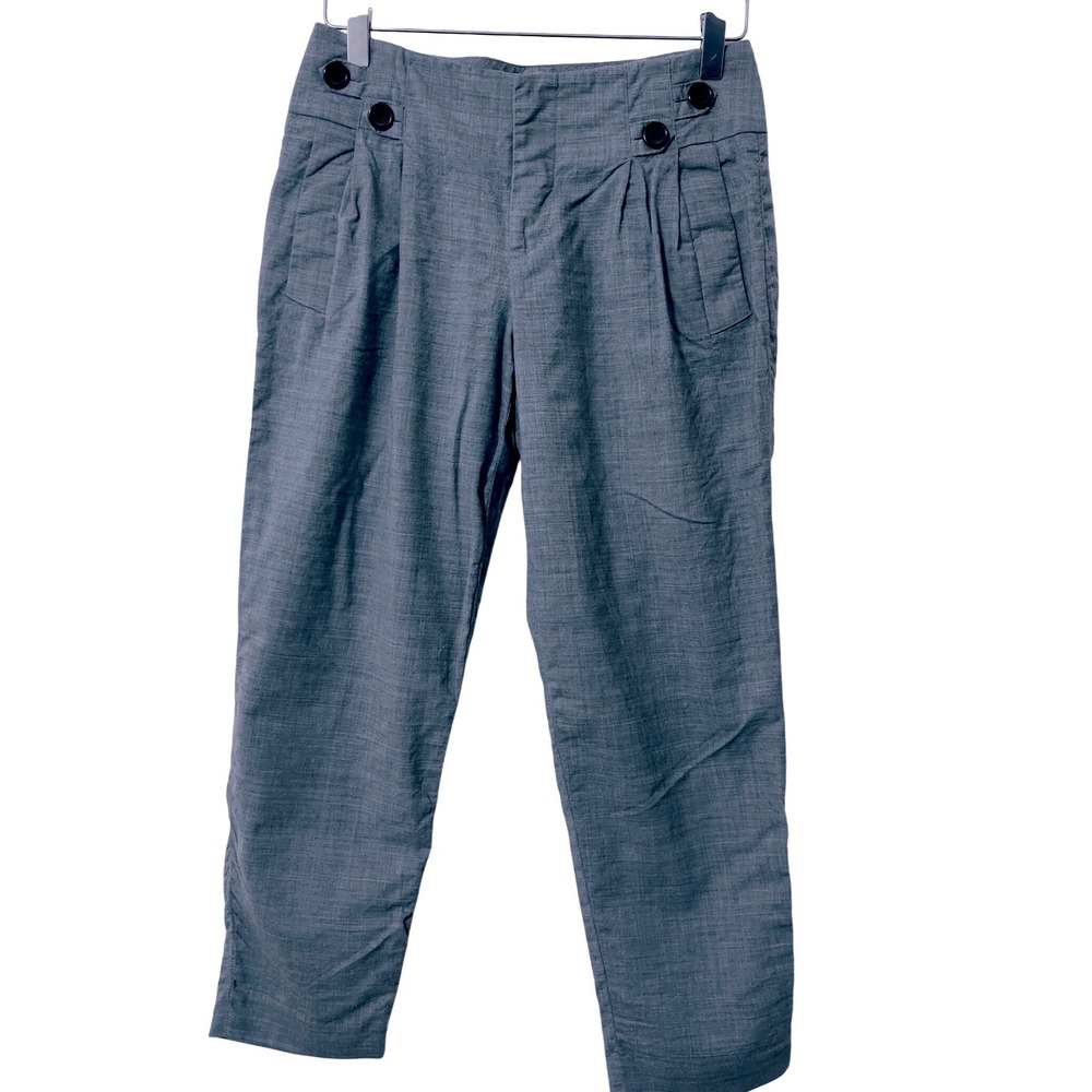 Club Monaco Gray Sailor Pleated Tapered Trousers Size 00 Minimalist Office‎